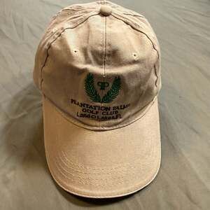 Plantation Palms Golf Club Land O’ Lakes FL Khaki Adjustable Golf Hat Cap